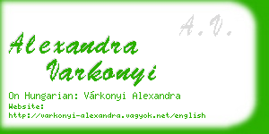 alexandra varkonyi business card